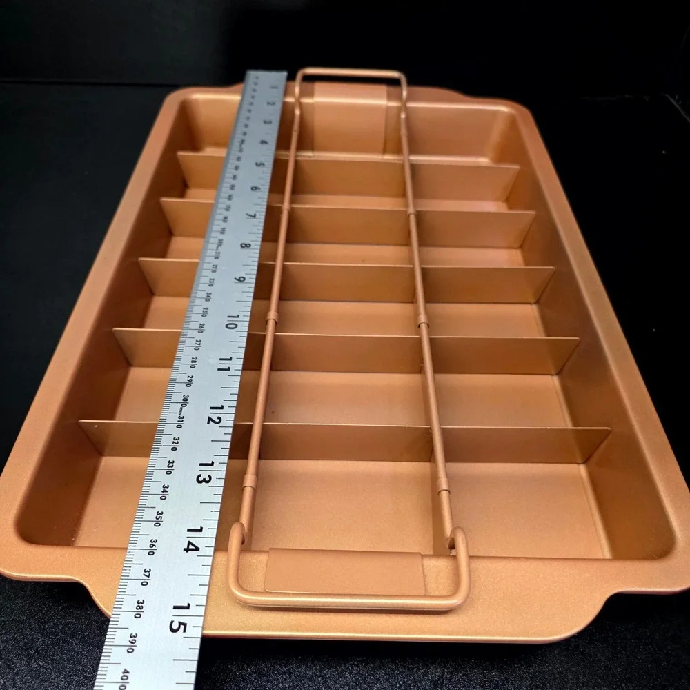 Red Copper Brownie Bonanza Pan Set Red 9x13 3-Piece Non-Stick Ceramic Bakeware